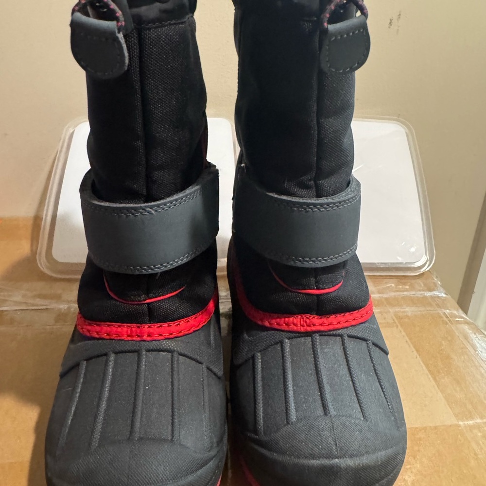 Cat & Jack Black and Red Kids Boots